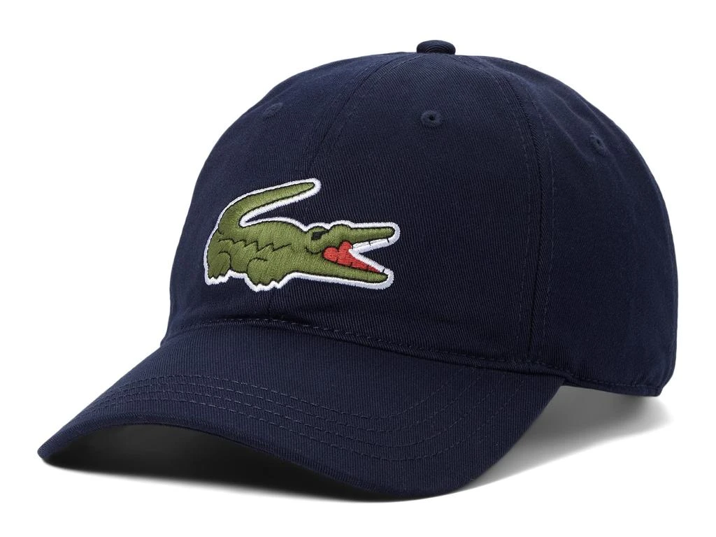 商品Lacoste|Large Croc Logo Cotton Cap,价格¥234,第1张图片