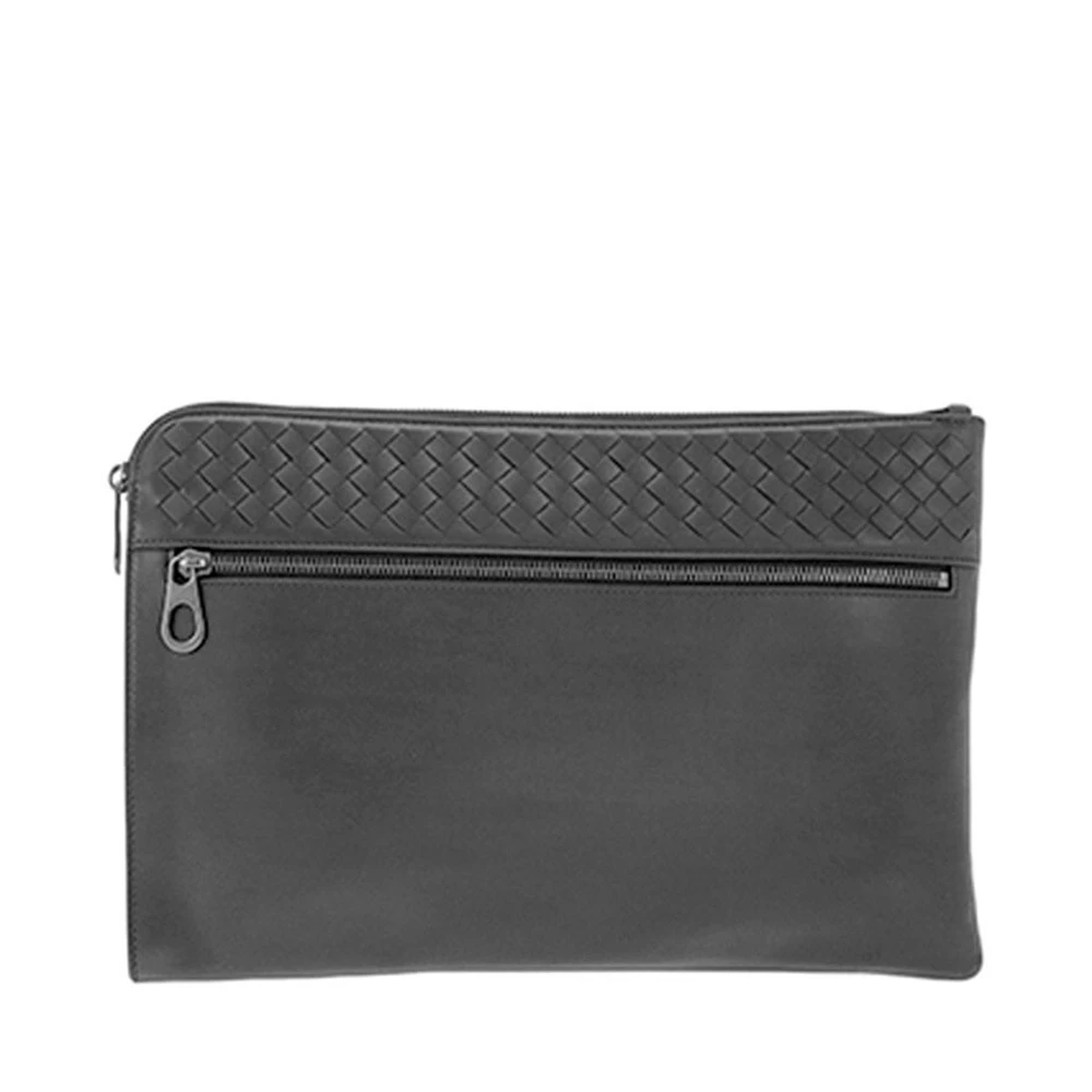 商品[国内直发] Bottega Veneta|BOTTEGA VENETA 男士深灰色羊皮正面编织细节手拿包 441573-VM402-2199,价格¥7515,第1张图片