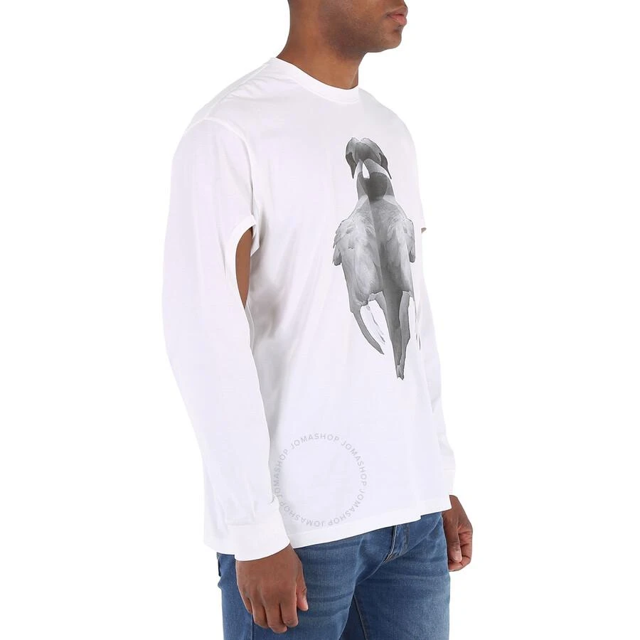 商品Burberry|Men's Optic White Swan Print Cut-out T-shirt,价格¥708,第2张图片详细描述