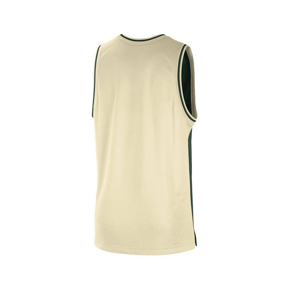 商品NIKE|Men's Hunter Green, Cream Milwaukee Bucks Courtside Versus Force Split DNA Performance Mesh Tank Top,价格¥411,第4张图片详细描述