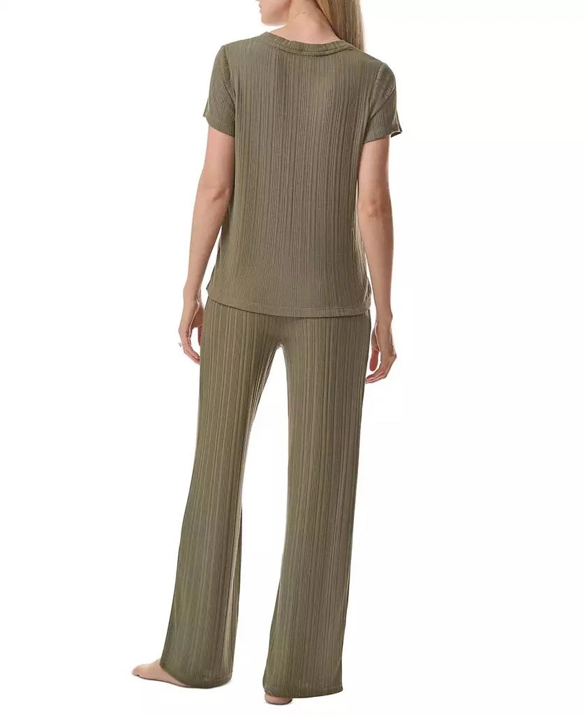 商品Tommy Hilfiger|Women's 2-Pc. Short-Sleeve Ribbed Pajamas Set,价格¥259,第2张图片详细描述