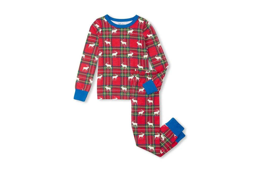 商品Hatley|Elk Plaid Stretch Cotton Pajama Set (Toddler/Little Kid/Big Kid),价格¥271,第1张图片