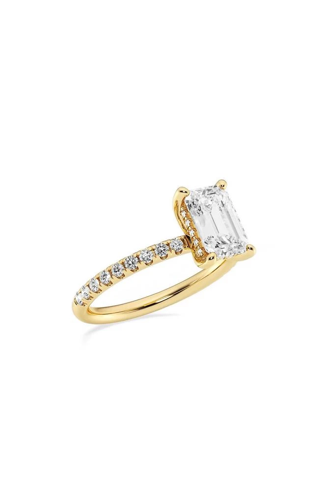 商品Badgley Mischka|14K Gold Emerald Cut Lab Created Diamond Ring - 2.20ct.,价格¥19280,第4张图片详细描述