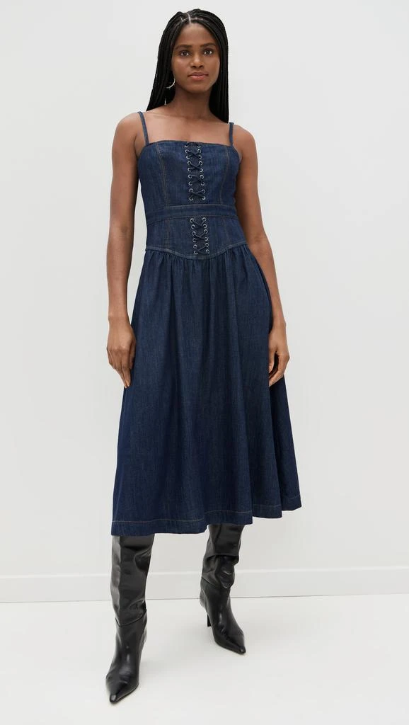 商品Reformation|Florentina Denim Midi Dress,价格¥732,第1张图片