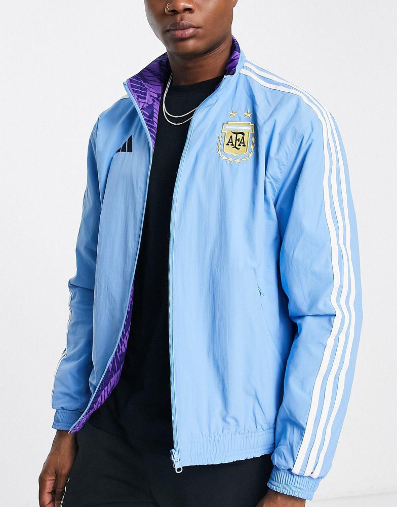 adidas Football Argentina World Cup 2022 Anthem jacket in blue商品第1张图片规格展示