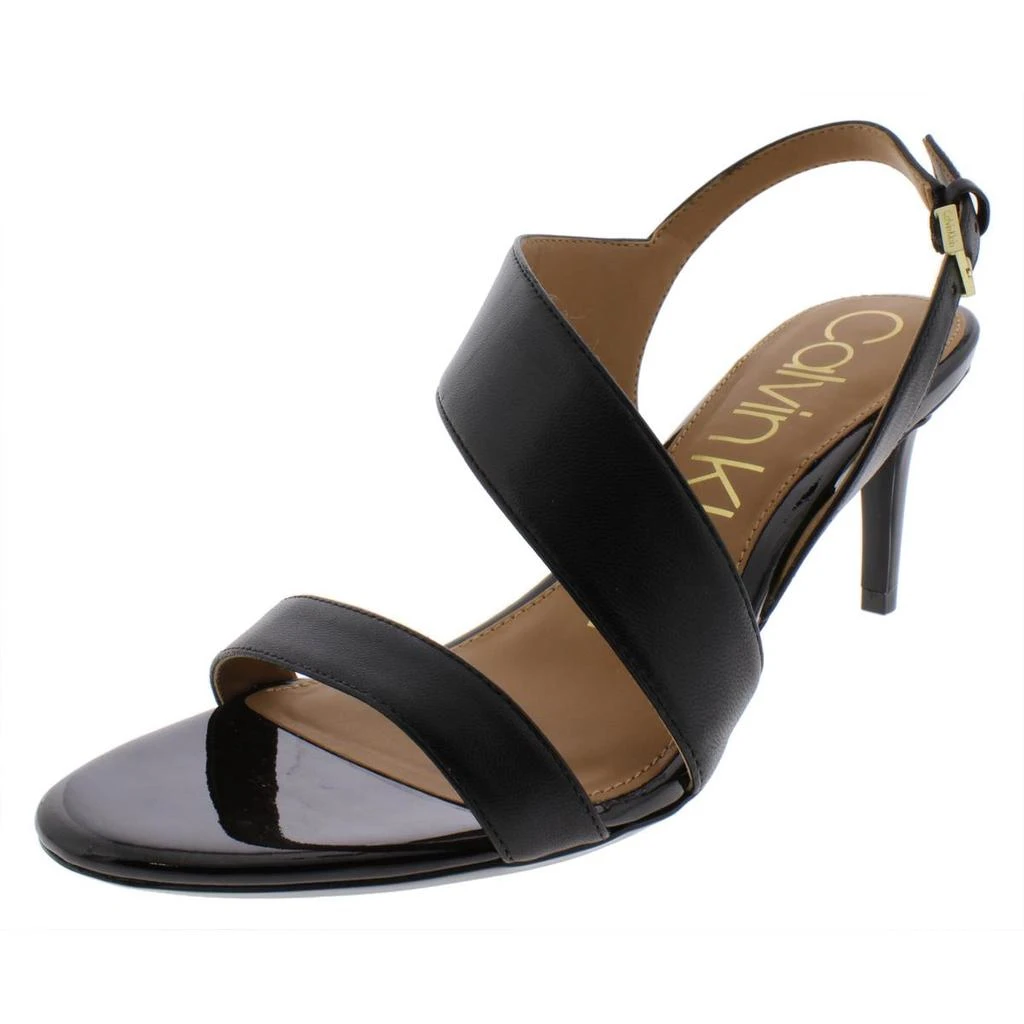 商品Calvin Klein|Calvin Klein Women's Lancy Nappa Open-toe Ankle Strap Heel Casual Dress Shoe,价格¥350,第2张图片详细描述
