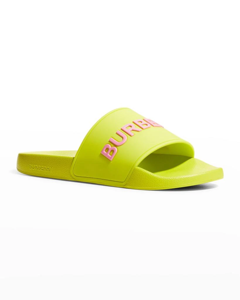 商品Burberry|Furley Logo Slide Sandals,价格¥1189,第2张图片详细描述