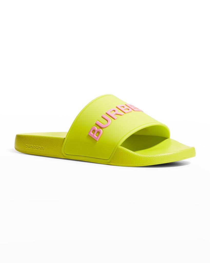 商品Burberry|Furley Logo Slide Sandals,价格¥1133,第4张图片详细描述