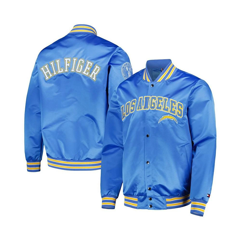 商品Tommy Hilfiger|Men's Powder Blue Los Angeles Chargers Elliot Varsity Full-Snap Jacket,价格¥772,第1张图片