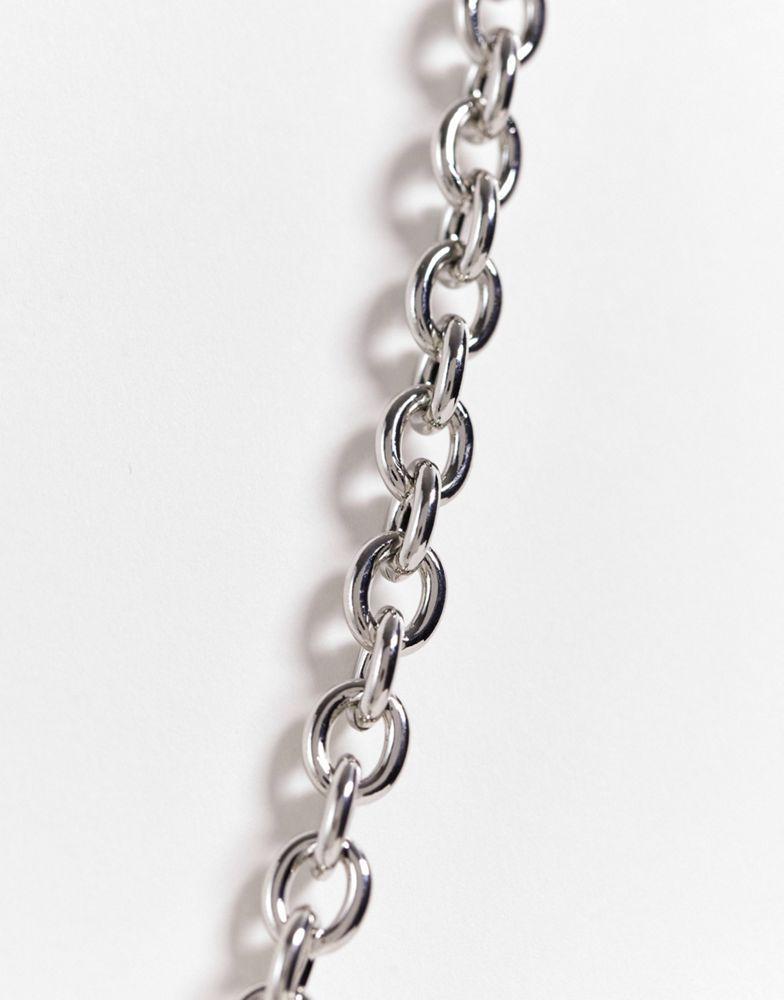 商品Reclaimed Vintage|Reclaimed Vintage inspired unisex Y2K necklace with star in silver,价格¥121,第6张图片详细描述