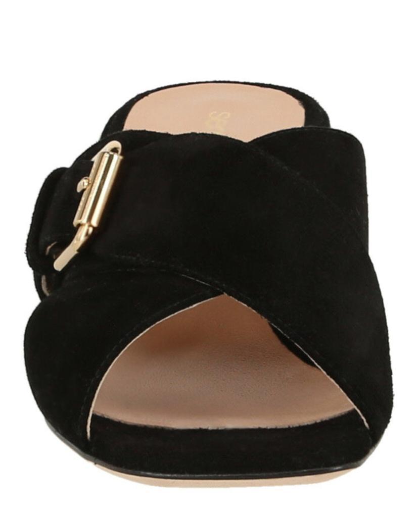 商品Sergio Rossi|Suede Buckle Heel Sandals,价格¥1131-¥1203,第6张图片详细描述