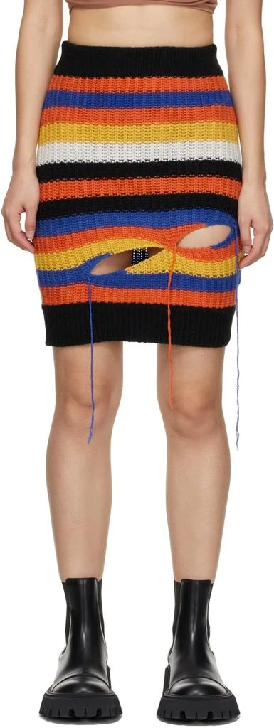 商品Charles Jeffrey Loverboy|Multicolor Stripe Slash Skirt,价格¥705,第1张图片