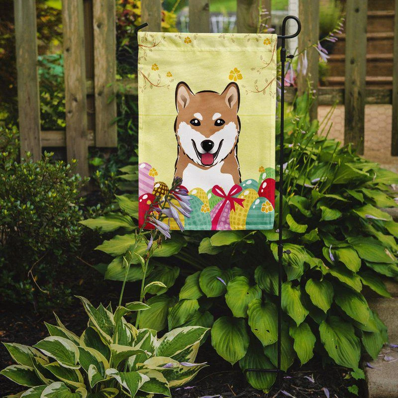 商品Caroline's Treasures|11 x 15 1/2 in. Polyester Shiba Inu Easter Egg Hunt Garden Flag 2-Sided 2-Ply,价格¥137,第2张图片详细描述