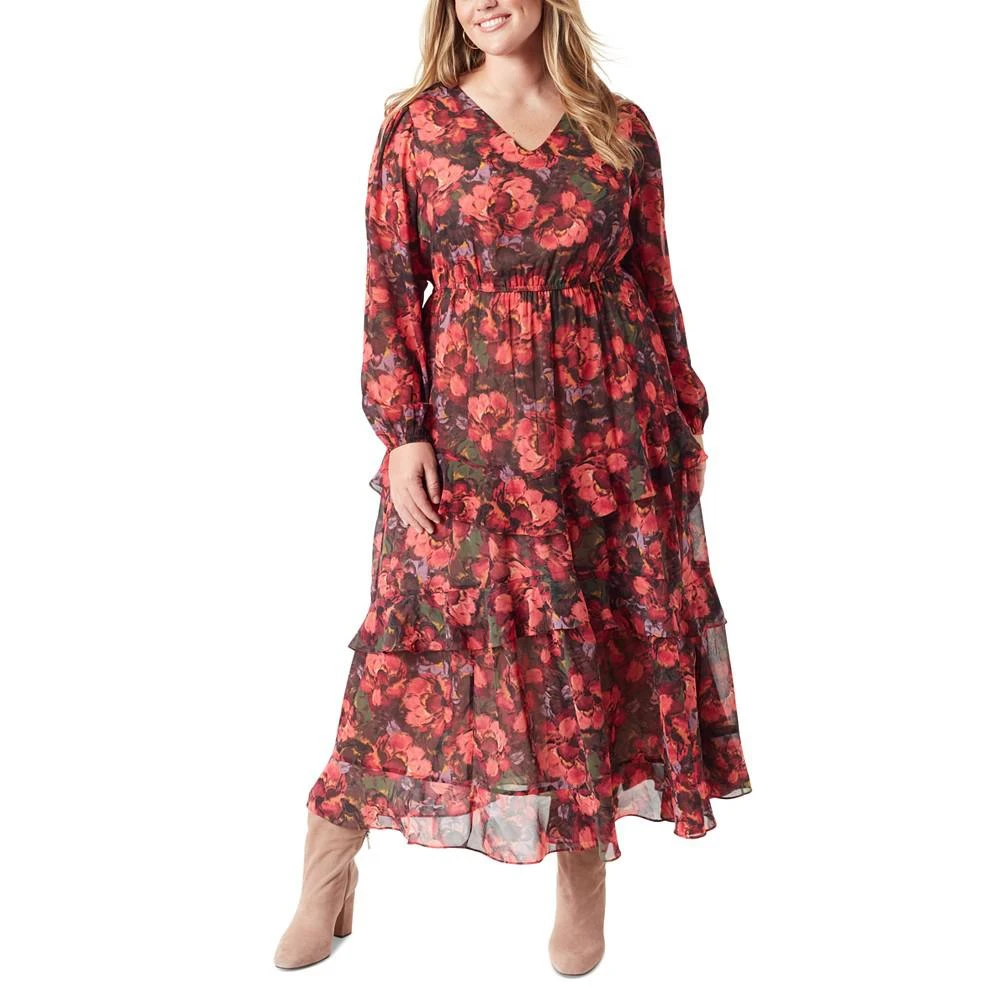 商品Jessica Simpson|Trendy Plus Size Tabatha Ruffled Maxi Dress,价格¥750,第1张图片