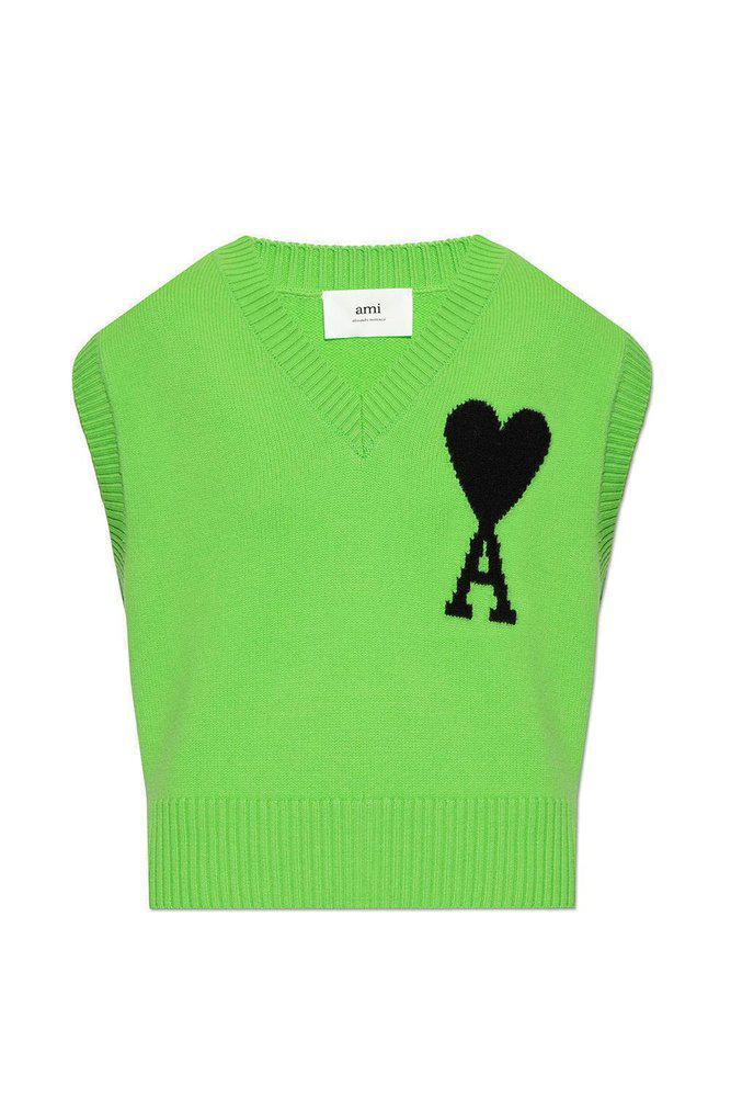 商品AMI|AMI V-Neck Knitted Vest,价格¥2113,第1张图片
