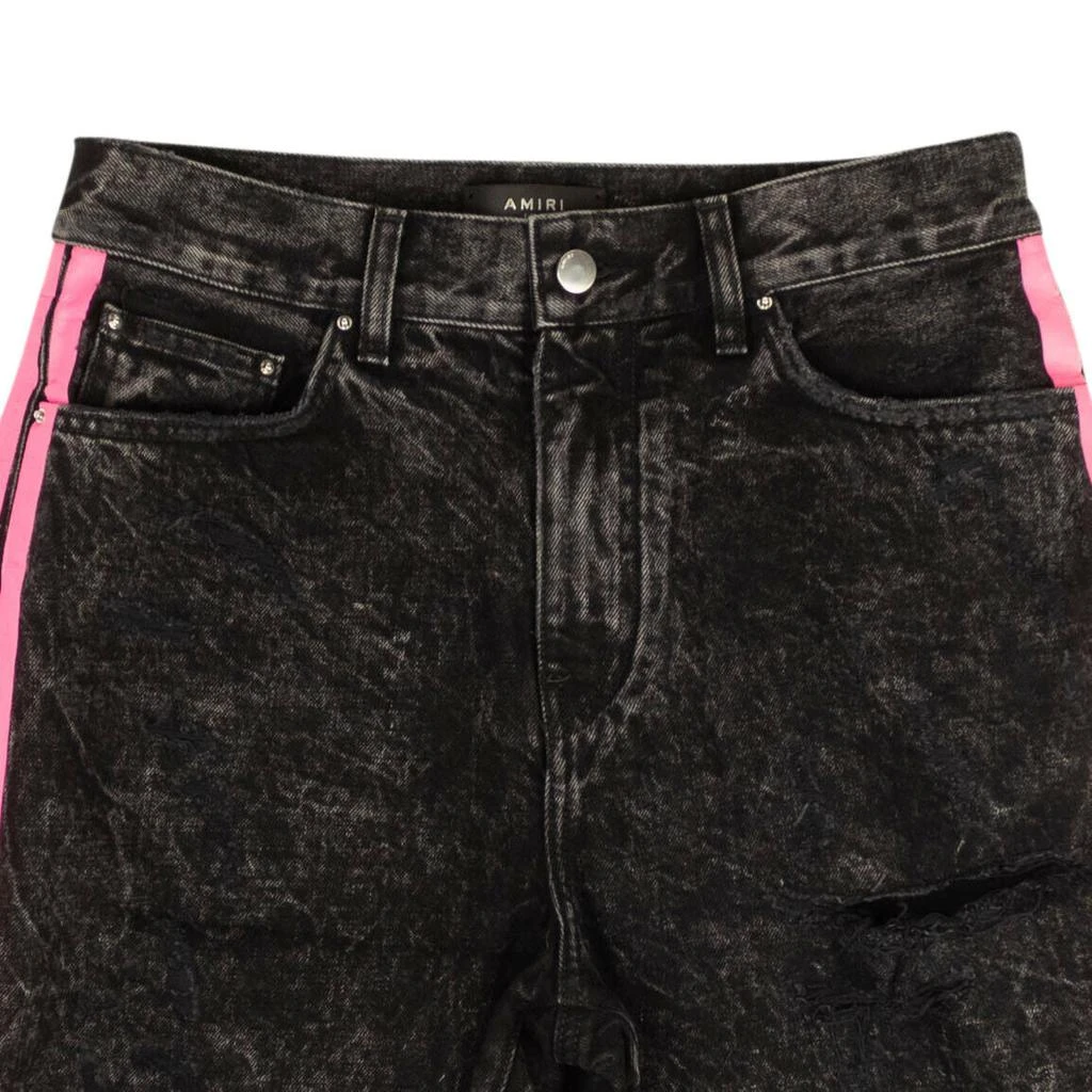商品AMIRI|Black Denim Neon Pink Thrasher Shorts,价格¥1050,第3张图片详细描述