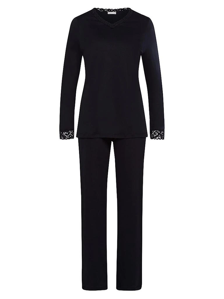 商品Hanro|Moments Cotton 2-Piece Pajama Set,价格¥2166,第1张图片