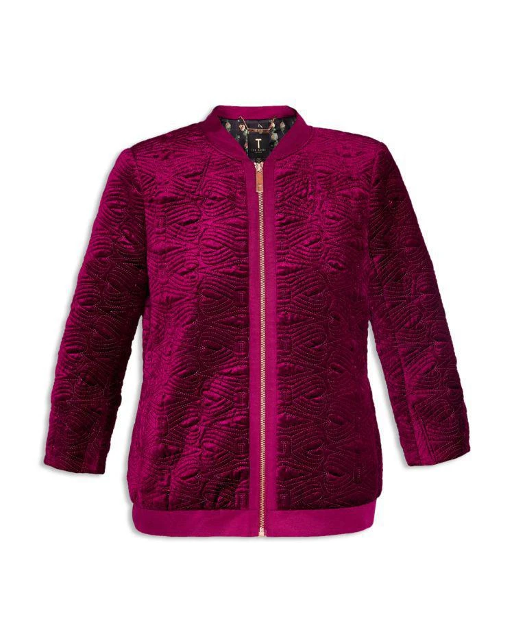 商品Ted Baker London|Ted Baker Bartel Quilted Velvet Bomber Jacket,价格¥1029,第4张图片详细描述