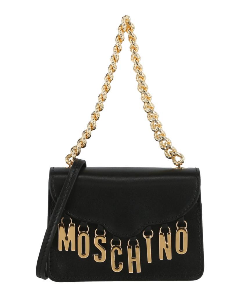 商品Moschino|Lettering Charm Leather Crossbody Bag,价格¥3136,第1张图片