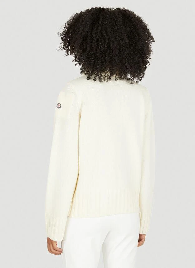 商品Moncler|Quilted Zip Knit Jacket in Cream,价格¥7162,第4张图片详细描述