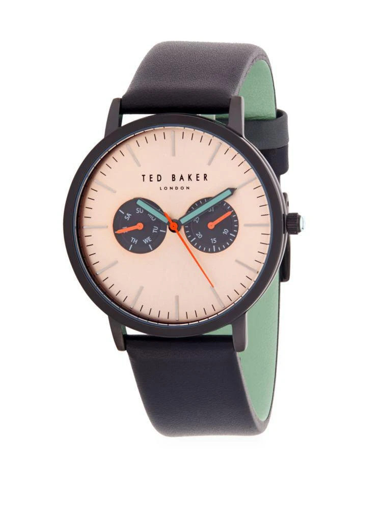 商品Ted Baker London|Stainless Steel and Leather-Strap Watch,价格¥447,第1张图片