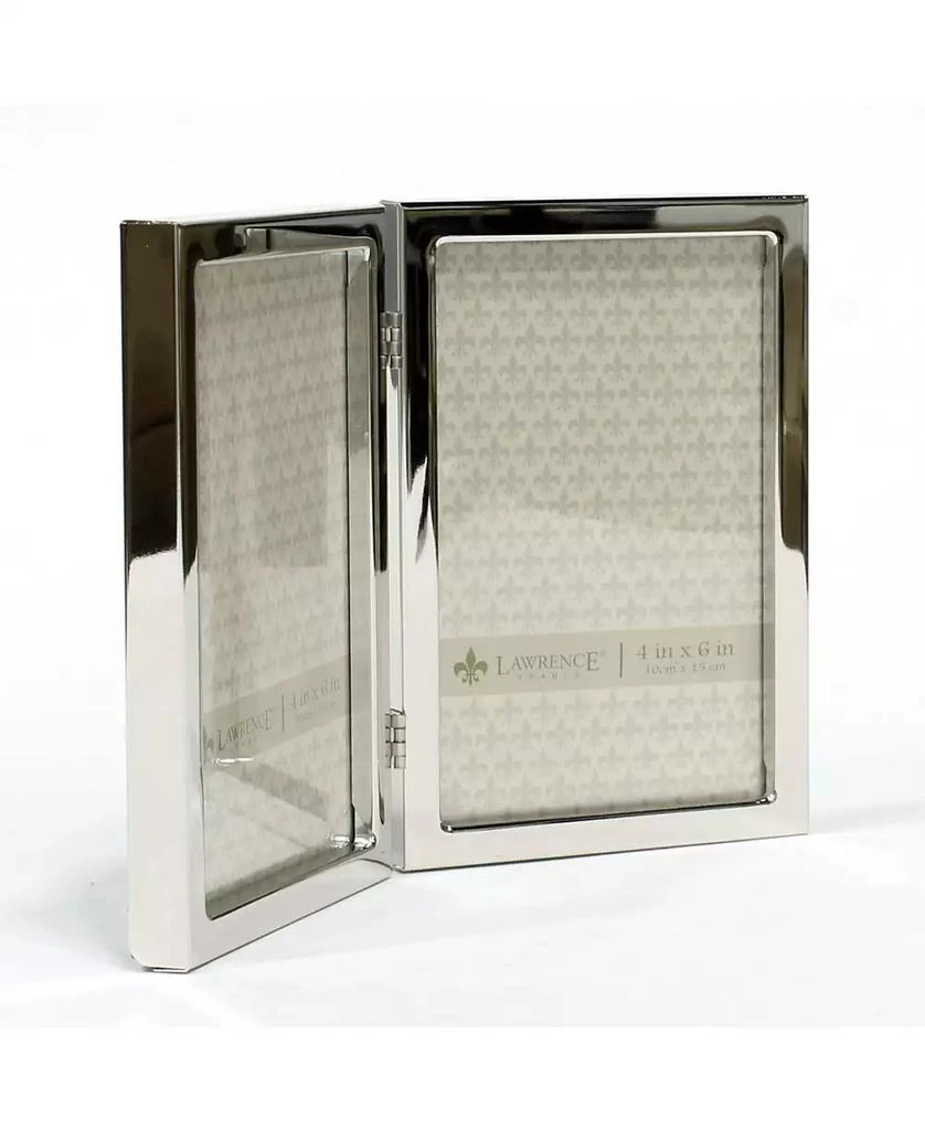 商品Lawrence Frames|Hinged Double Silver Standard Metal Picture Frame - 4" x 6",价格¥196,第2张图片详细描述