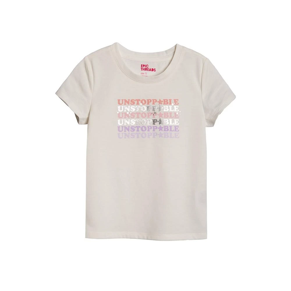 商品Epic Threads|Little Girls Unstoppable Graphic T-shirt, Created For Macy's,价格¥24,第1张图片