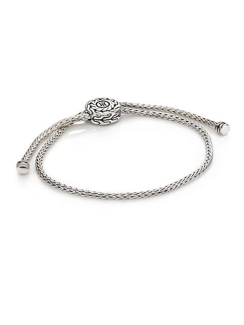 Classic Chain Sterling Silver Knot Slide Bracelet商品第1张图片规格展示