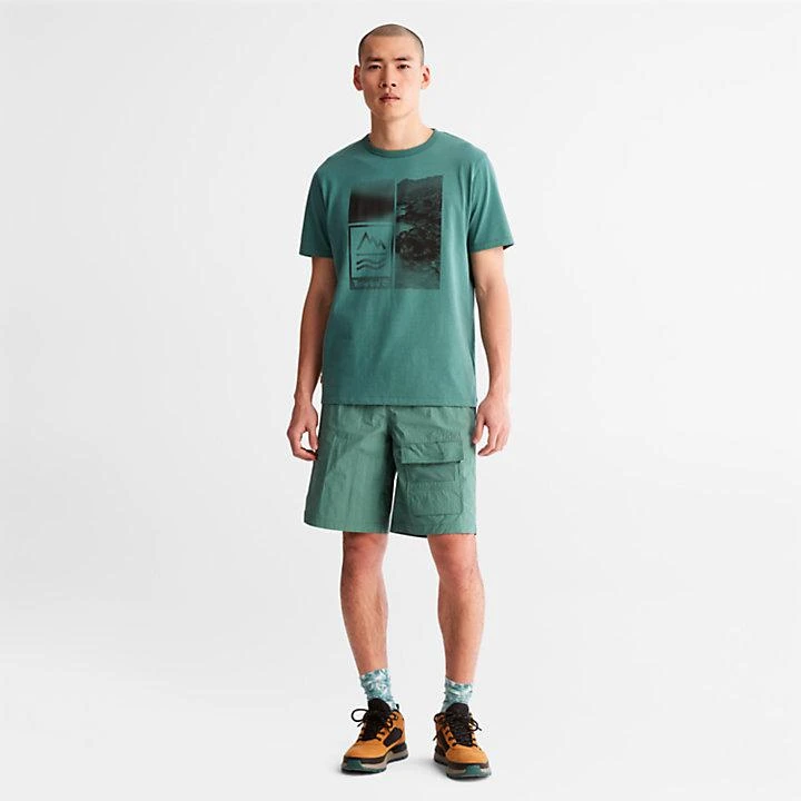 商品Timberland|Mountains-to-Rivers Print T-Shirt for Men in Green,价格¥162,第3张图片详细描述