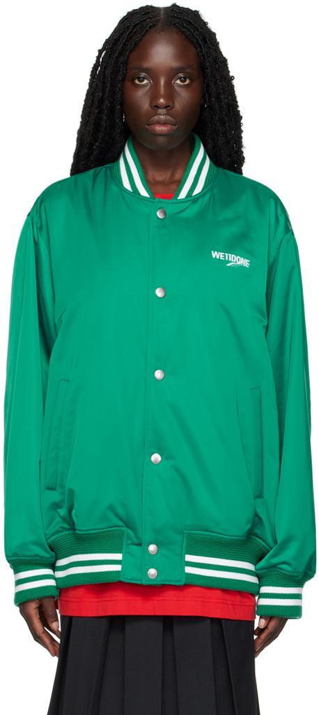 商品We11done|绿色 Oversized 棒球夹克,价格¥10086,第1张图片