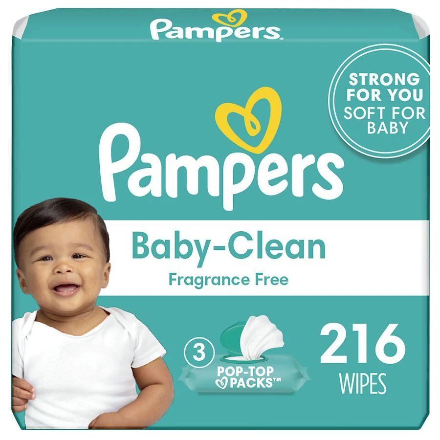 商品Pampers|Baby-Clean Wipes Unscented, 216,价格¥60,第1张图片详细描述