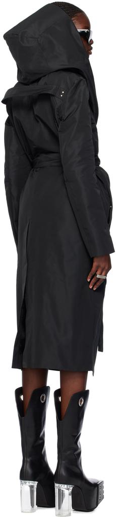 Black Minimal Slim Drella Coat – On Sale Now with Up to 78% Off