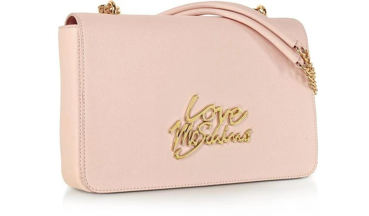 商品Moschino|Love Moschino 粉红色Saffiano生态皮革单肩包配方巾,价格¥1134,第2张图片详细描述