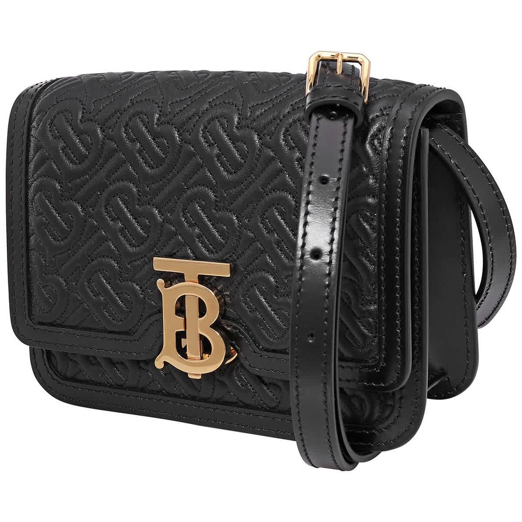 Burberry Ladies Mini TB Quilted Crossbody Bag - Black商品第1张图片规格展示