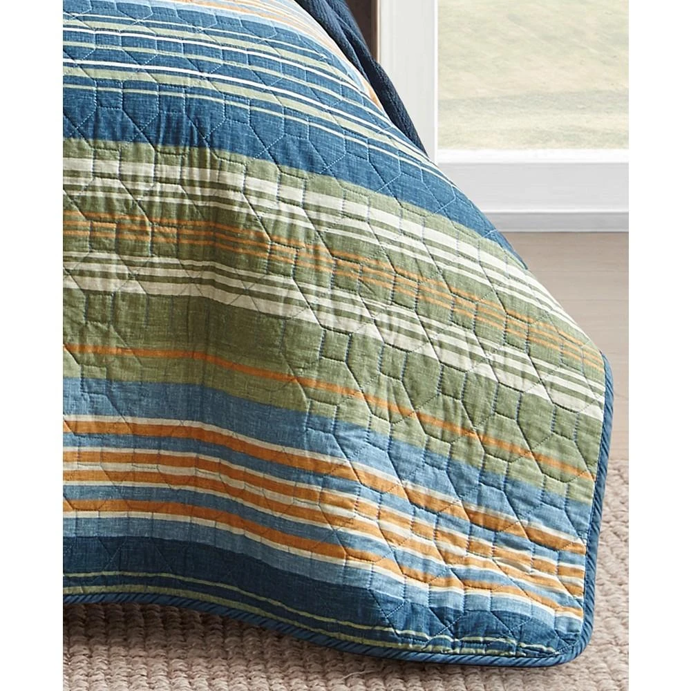 Yakima Valley Stripe Persimmon Reversible 2-Piece Twin Quilt Set 商品