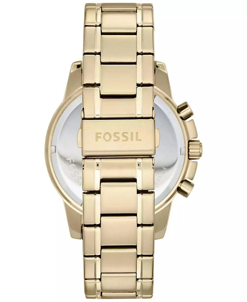 商品Fossil|Men's Chronograph Dean Gold-Tone Stainless Steel Bracelet Watch 45mm,价格¥675,第4张图片详细描述