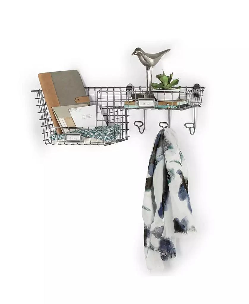 Vintage-like Living Wall Mount Basket Station, Large 商品
