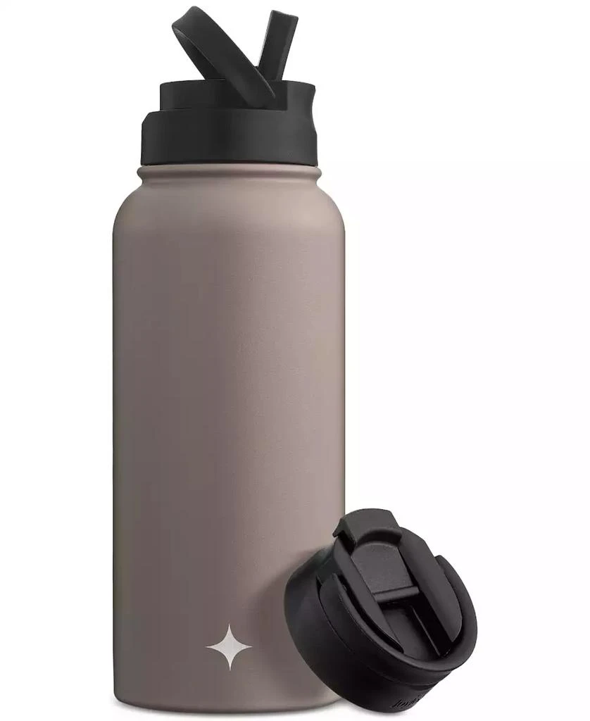 商品JoyJolt|Stainless Steel Water Bottle with Flip Lid & Sport Straw Lid, 32-oz.,价格¥187,第1张图片