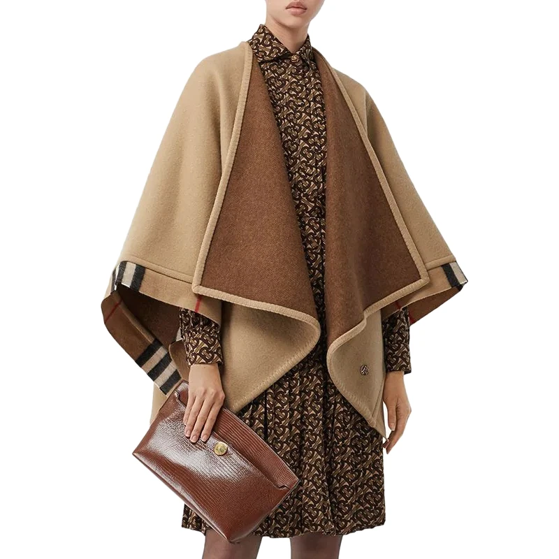 Burberry 博柏利 女士格纹装饰羊毛混纺披肩 8025563 商品