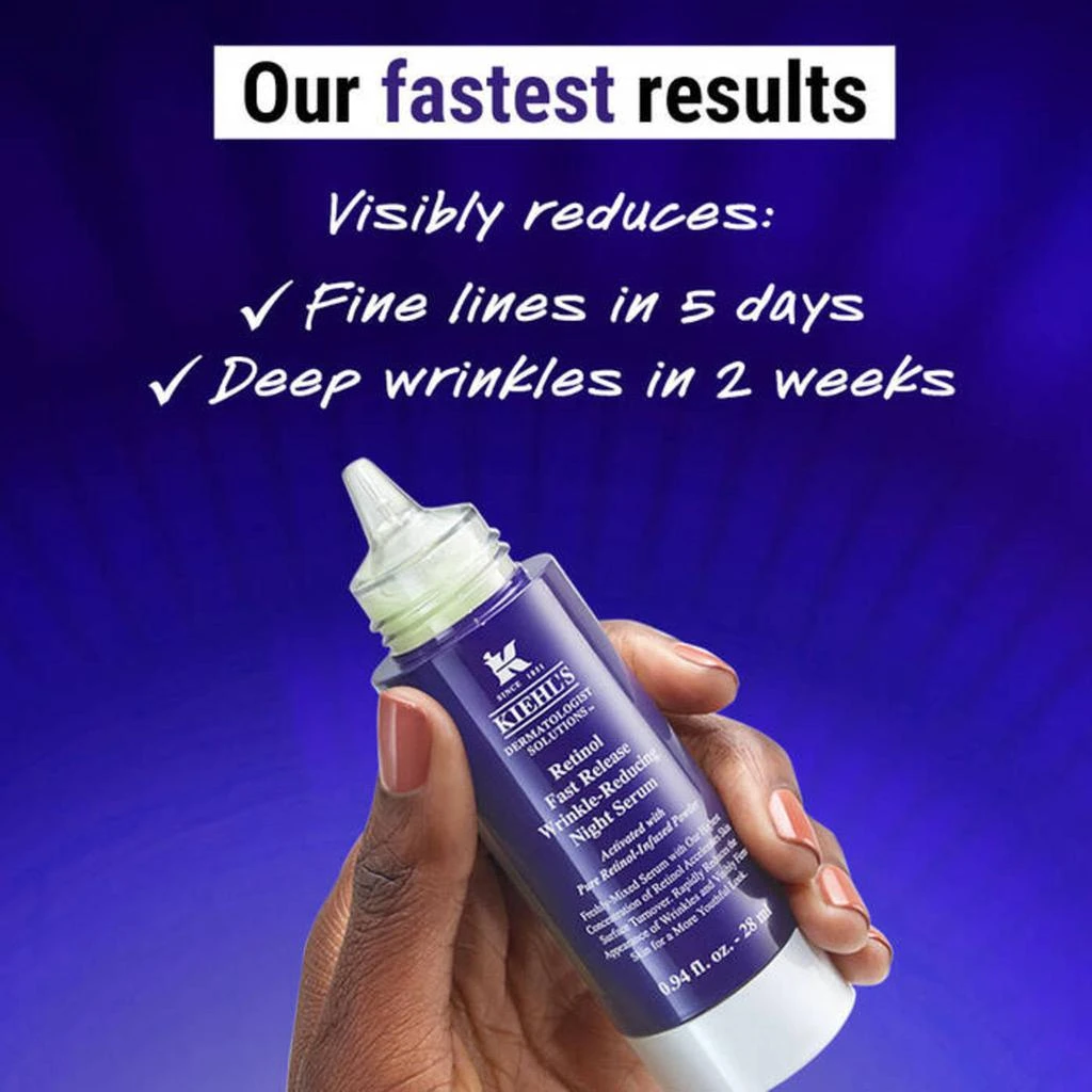 商品Kiehl's|Fast Release Wrinkle-Reducing 0.3% Retinol Night Serum,价格¥657,第4张图片详细描述