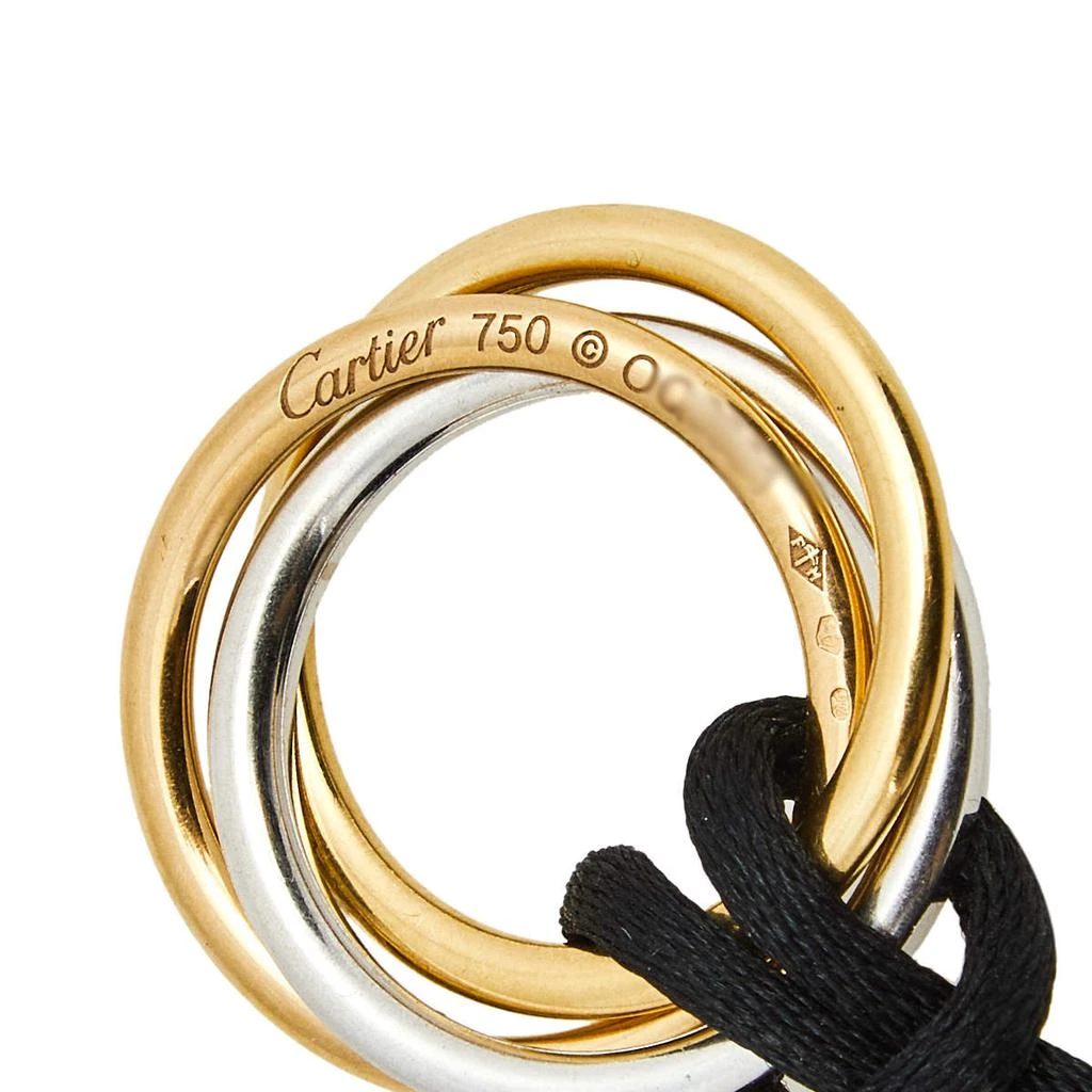 商品[二手商品] Cartier|Cartier Trinity Diamond 18K Three Tone Gold  Black Cord Pendant Necklace,价格¥20137,第5张图片详细描述