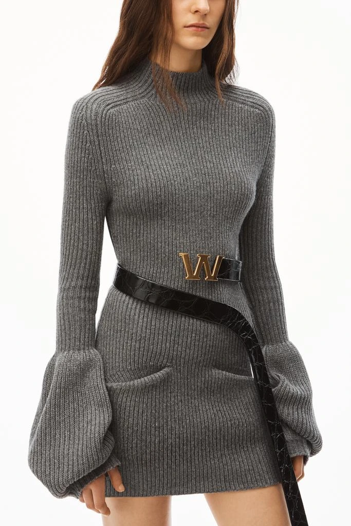 商品Alexander Wang|LONG-SLEEVE MINI DRESS IN CASHMERE WOOL,价格¥2447,第4张图片详细描述