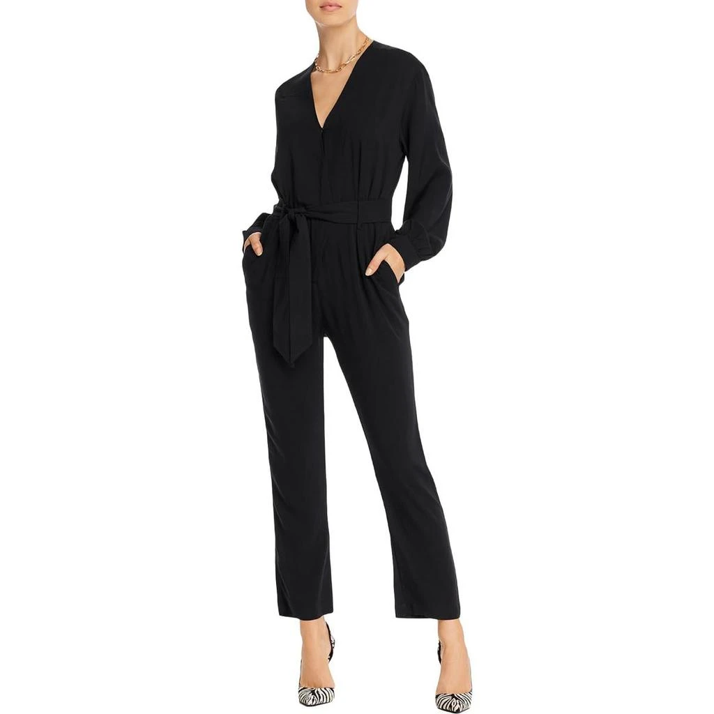 商品AQUA|Aqua Womens Belted Crossover Jumpsuit,价格¥107,第1张图片