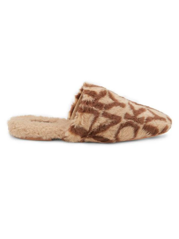 商品DKNY|Fara Faux Fur Logo Mules,价格¥113,第1张图片