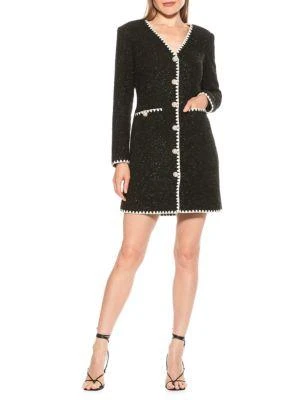 商品ALEXIA ADMOR|Zayla Shimmer Tweed Sheath Dress,价格¥831,第1张图片