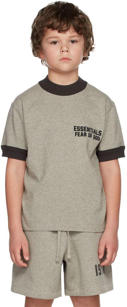 商品Essentials|Kids Grey Ringer T-Shirt,价格¥170,第4张图片详细描述