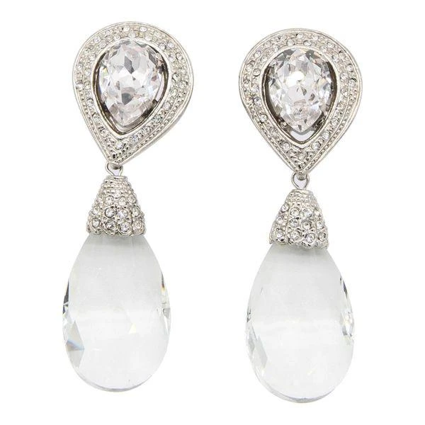 商品Alessandra Rich|CRYSTAL EMBELLISHED TEARDROP EARRINGS.,价格¥1548,第1张图片