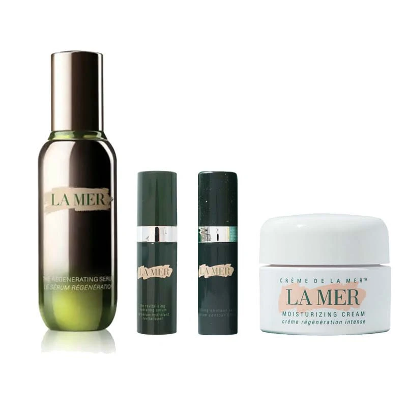 商品La Mer|【包邮装】LAMER 海蓝之谜 套盒 （经典面霜30ML+活颜精华30ML+保湿精华5ML+塑颜精华5ML),价格¥3600,第1张图片