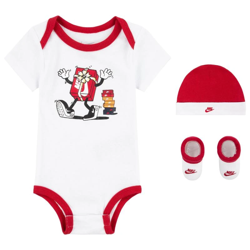 商品NIKE|Nike 3 Piece Holiday Bodysuit Gift - Boys' Infant,价格¥236,第1张图片