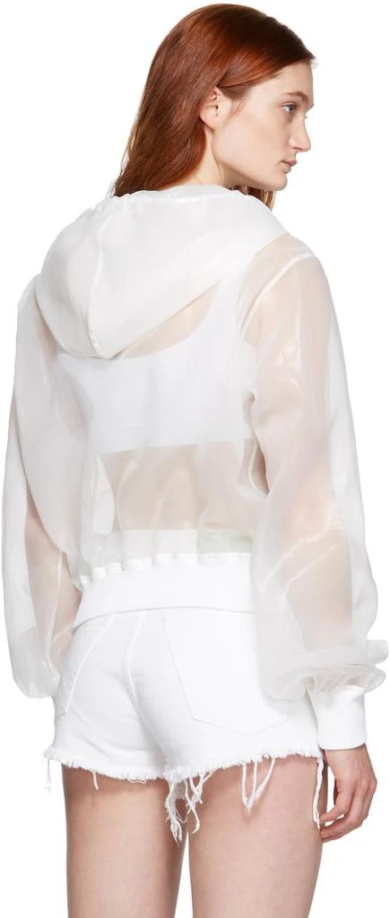 商品Off-White|White Sheer Cropped Hoodie,价格¥1915,第3张图片详细描述